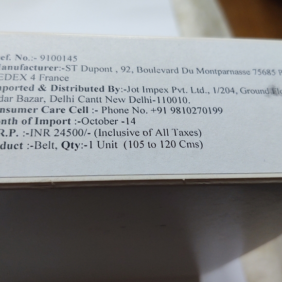 NIB S.T. DUPONT BLACK - BROWN CALFSKIN LEATHER REVERSIBLE BELT 35mm - Picture 5 of 5